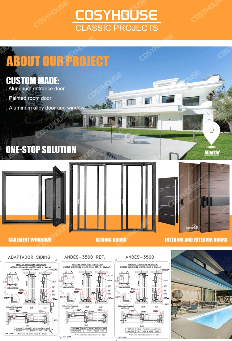 Steel Security Door Exterior Front Entry Door for House Villa Apartment with Custom Lock System