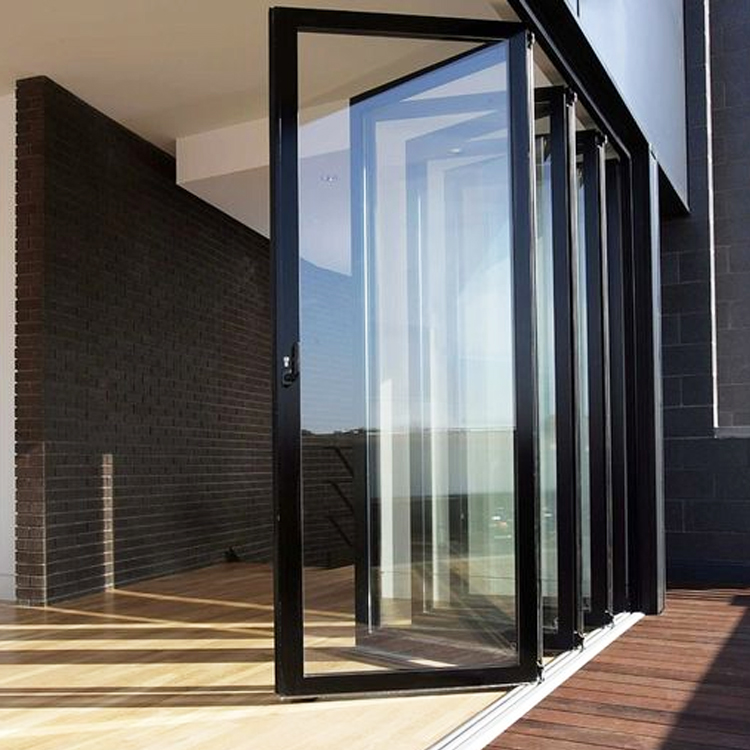 Modern Aluminum Bi-Fold Doors Hurricane Proof Design for Large Opening Patio Courtyard Outdoor Folding Door