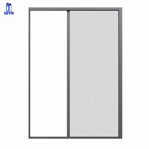 Modern Design Retractable Single Hinged Aluminum Folding Screen Door Polyester Mesh Insect Resistant Washable for Kitchen