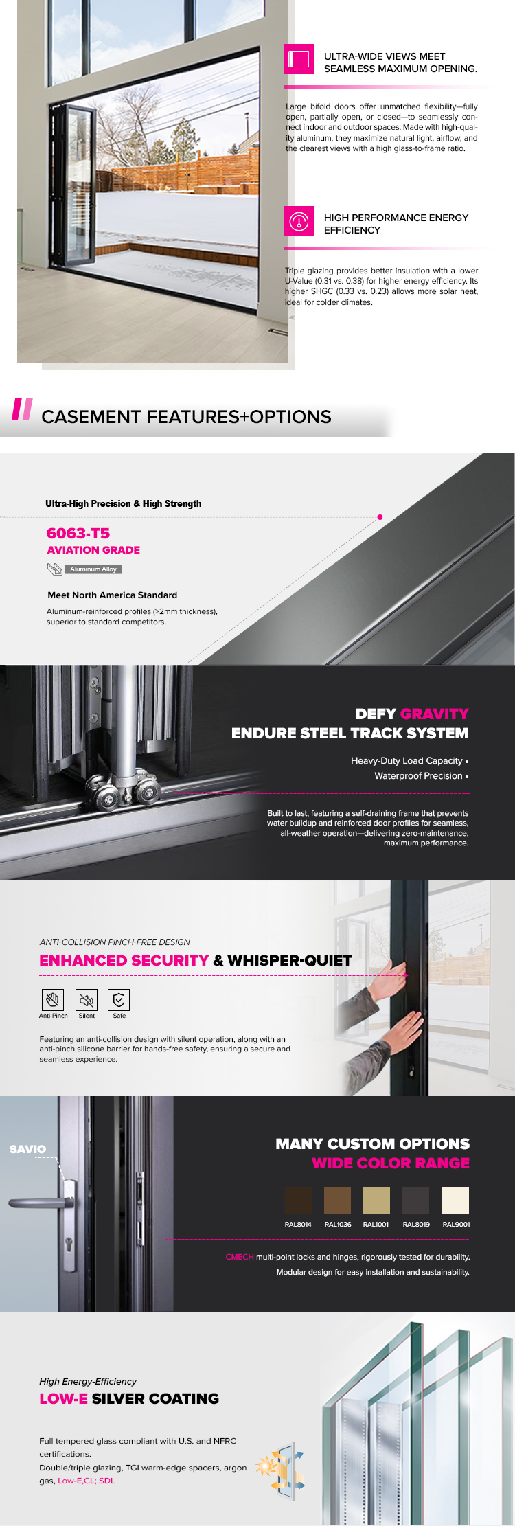 Sliding Bifold Aluminum Door