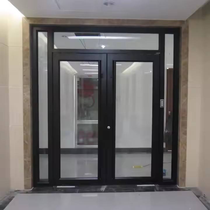 Bestselling Durable Modern Commercial Left Hand (LH) Aluminum Alloy Frame Tempered Glass Waterproof Storefront Door Model 009 1