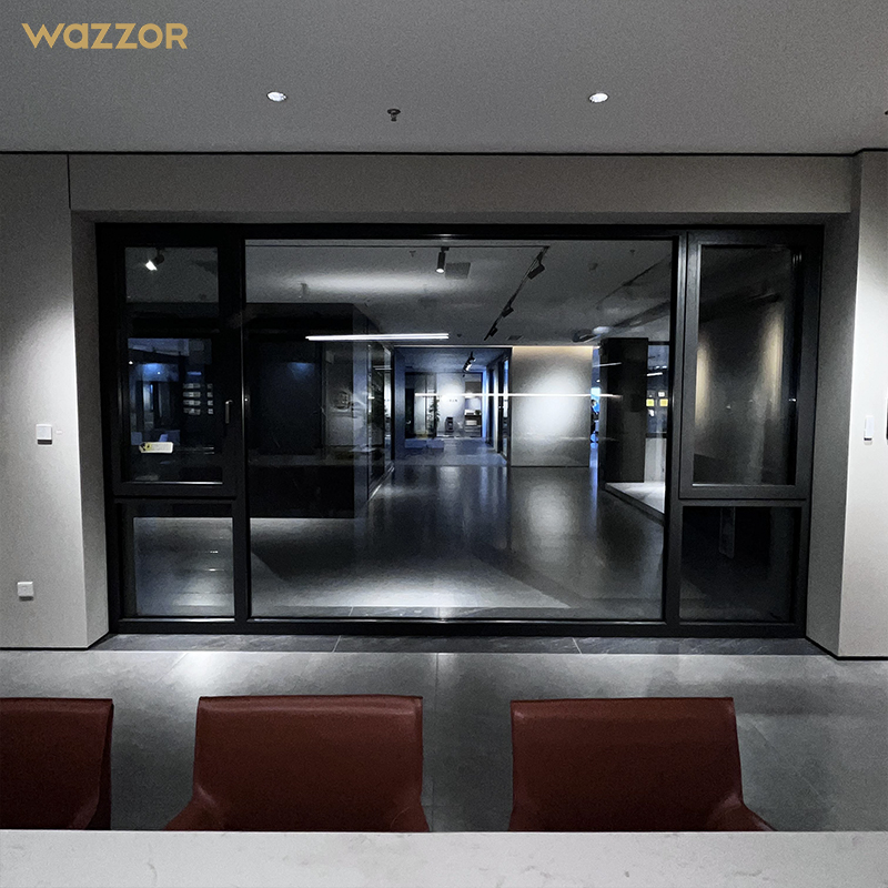 Wazzor Hot Selling Apartment Soundproof Passive House Aluminium Doors And Windows