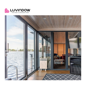 Narrow Frame Double Tempered Glass Aluminum and Glass Partition Slide Systems Modern Doors Sliding Glass Doors