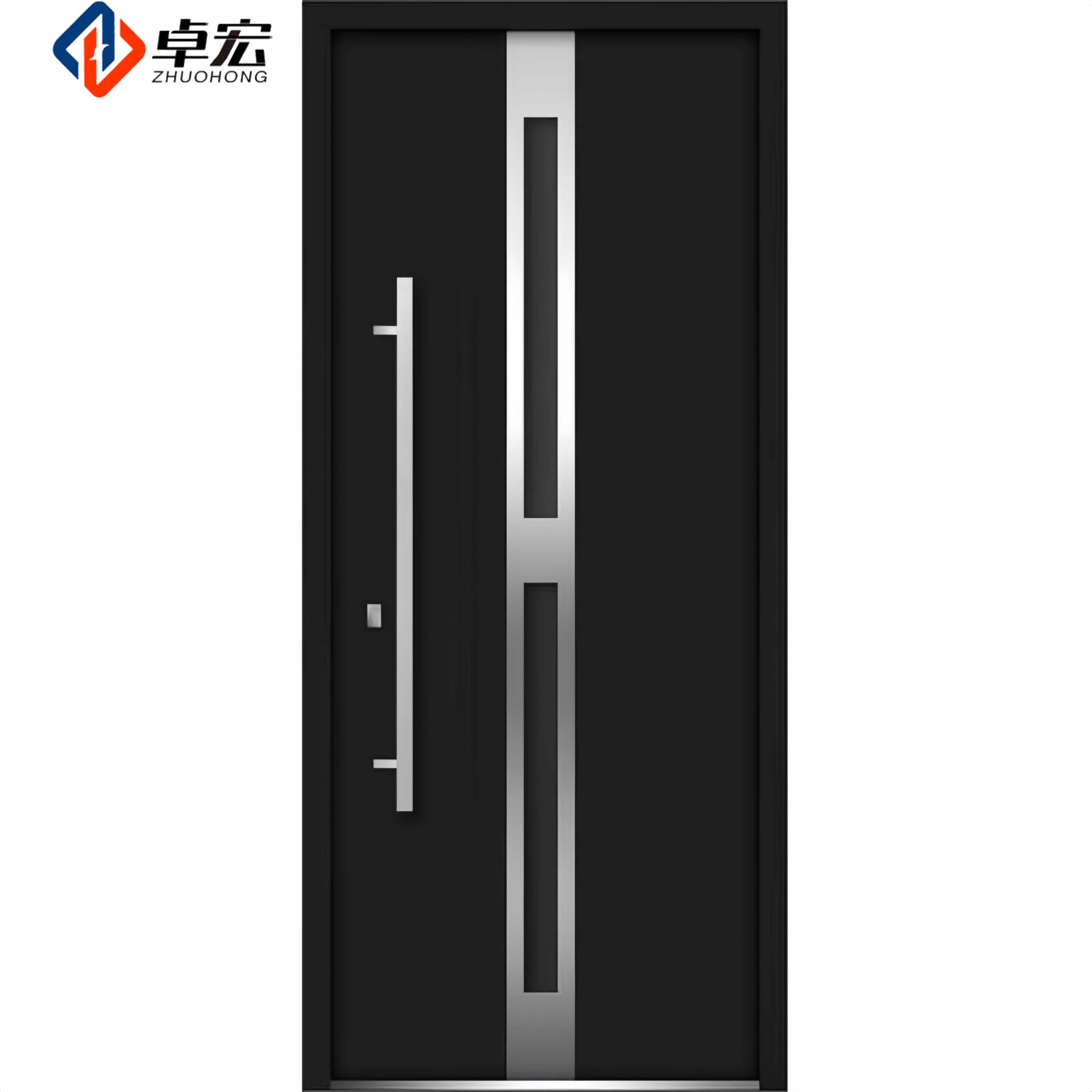 Soundproof Interior Anti-theft Front Entry Door Cast Aluminum Door for House