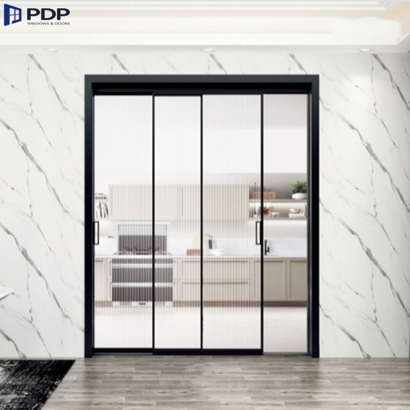PDP Aluminium Sliding Doors Minimalist Kitchen Balcony Rainbow Glass Door Extremely Narrow Sliding Aluminum Door