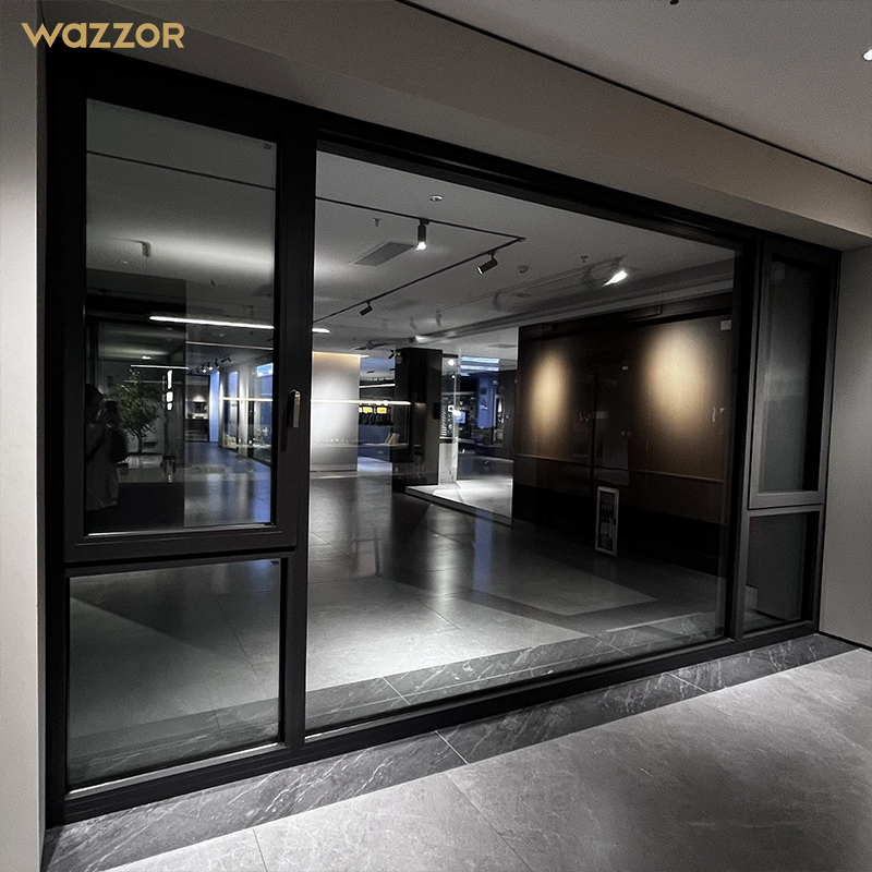Wazzor Hot Selling Apartment Soundproof Passive House Aluminium Doors And Windows