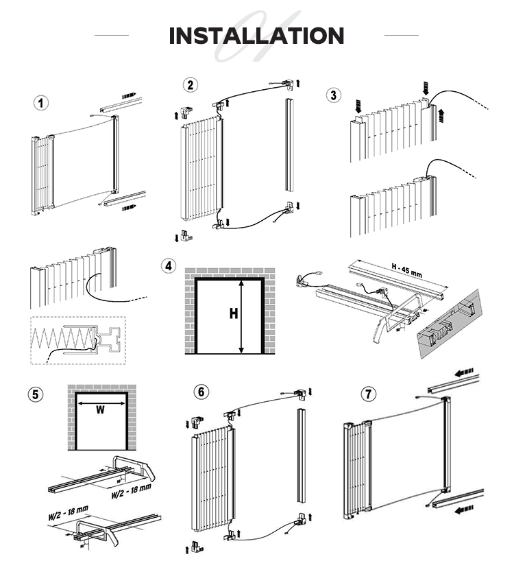 Smooth And Easy To Open And Close Mosquito Net Folding Mesh Doors Pleated Window Polyester Screen Door