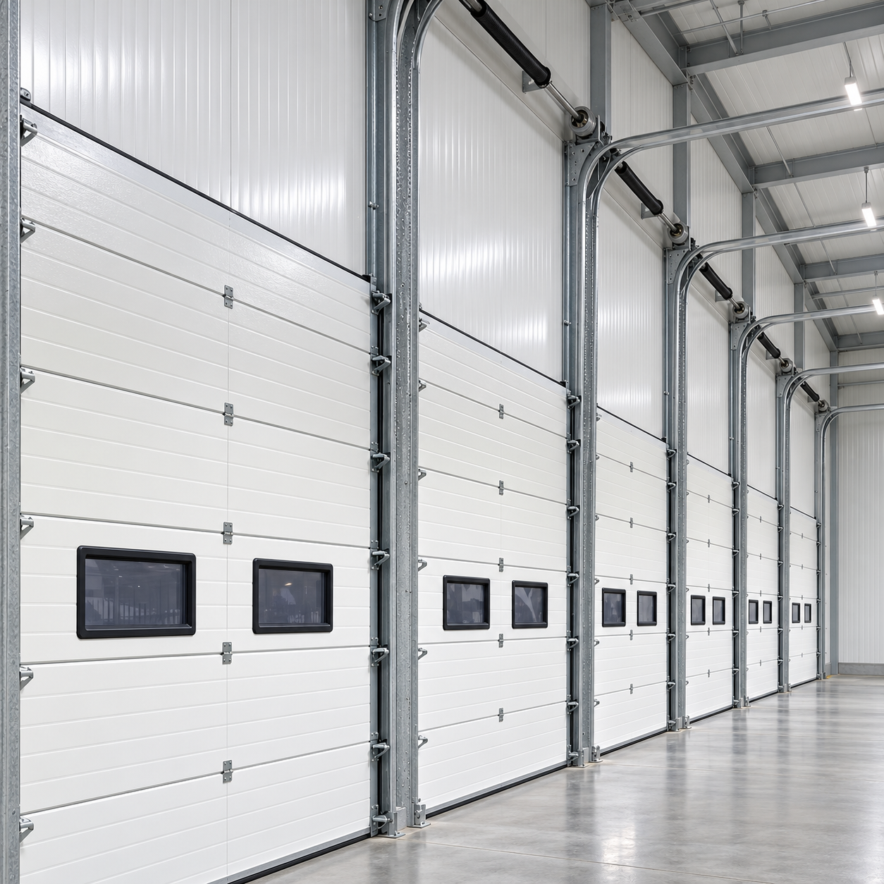 CE Certified Daylight-Enhancing Industrial Sectional Door for Auto Repair Workshop