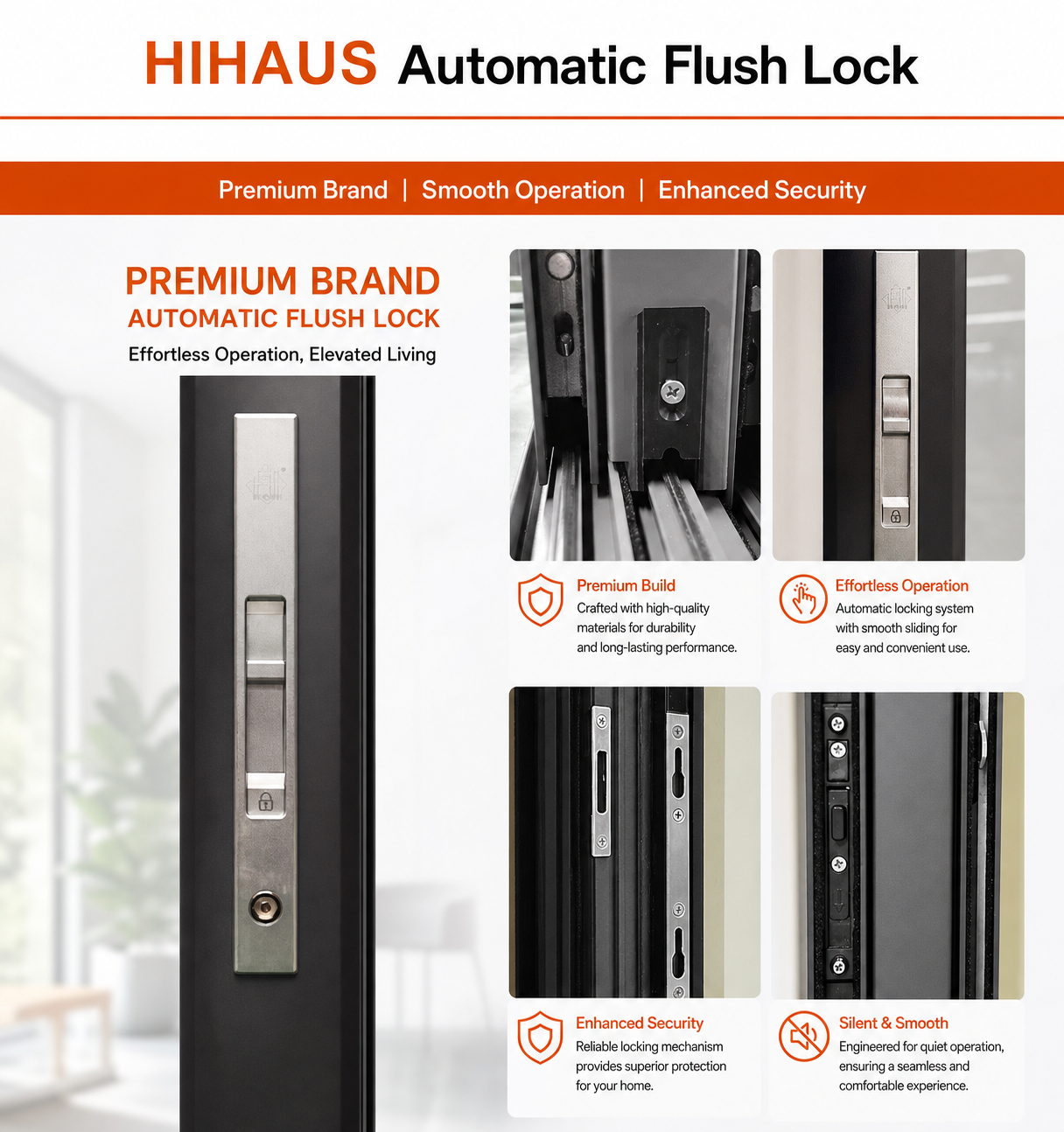Hihaus Aluminum Sliding Windows for Houses Modern Porch Black Sliding Glass Windows with Shutters