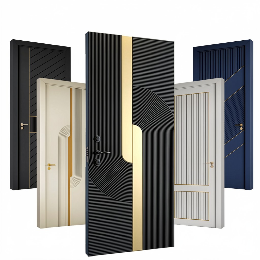 American High Quality Modern Exterior Entry Anti-Theft Security Door Hotel Villa Living Room Aluminum Alloy Manual Opening