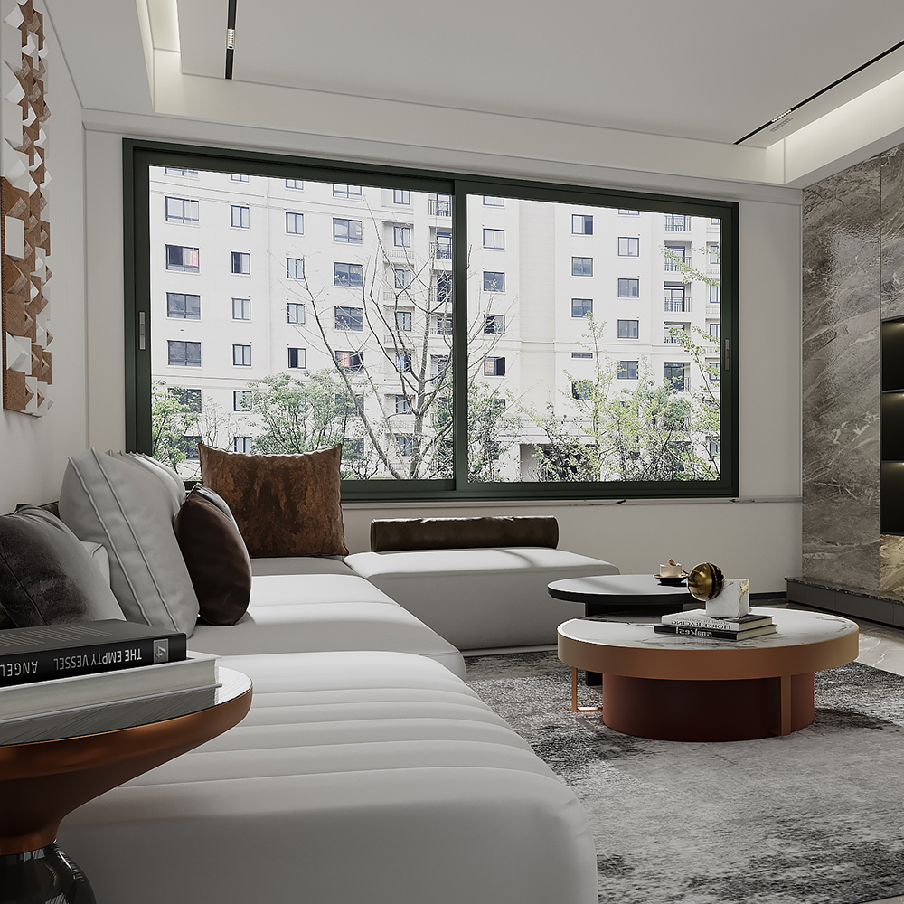 Australian Standard As2047 Soundproof Aluminum Framed Double Glazed Three or Two Track Aluminum Sliding windows With Flycreen