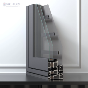 Fuson Oem Hurricane Windows Sound Proof Aluminum Casement Window