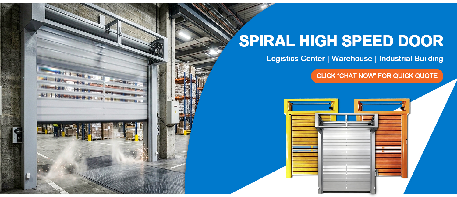 Everbesten Fast Door Insulated Spiral Door Aluminum Alloy RailTrack Shutter Heavy Duty Wind Resistance Warehouse High Speed Door