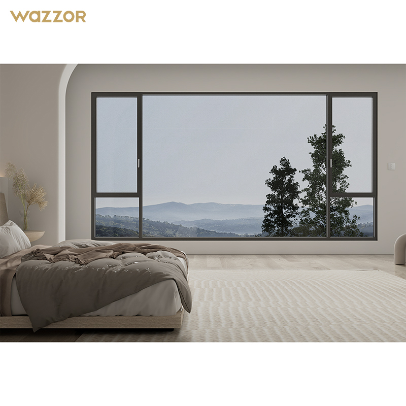 Wazzor Hot Selling Apartment Soundproof Passive House Aluminium Doors And Windows