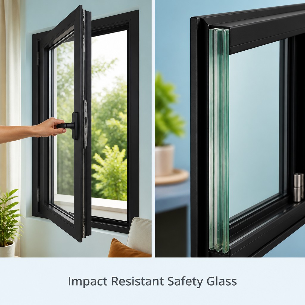 Thermal Break Aluminum Folding Window Multi Panel Stackable Wide Opening for Cafe Balcony
