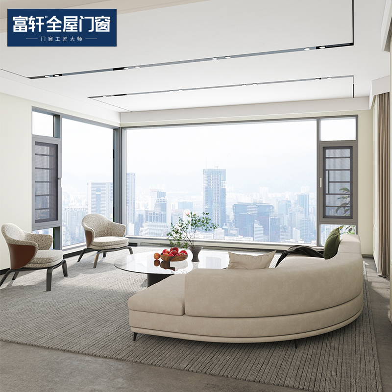 Fuson American Nfrc Certification Hurricane Proof Impact Aluminium Frame Doors and Windows Aluminum Double Glaze Casement Window