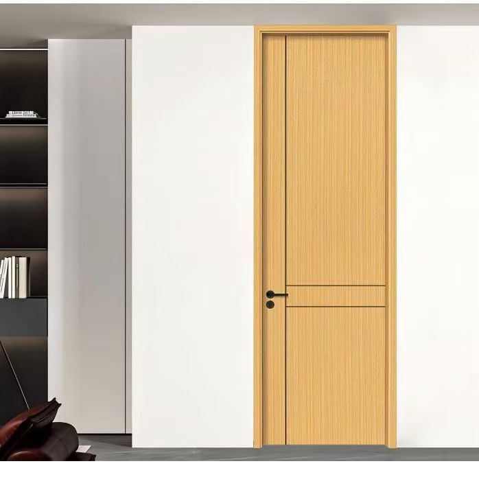 Extremely Narrow Aluminum-Wood Bedroom Door Moisture and Insect Resistant, Flat Exterior, Inward Opening Interior Door Set