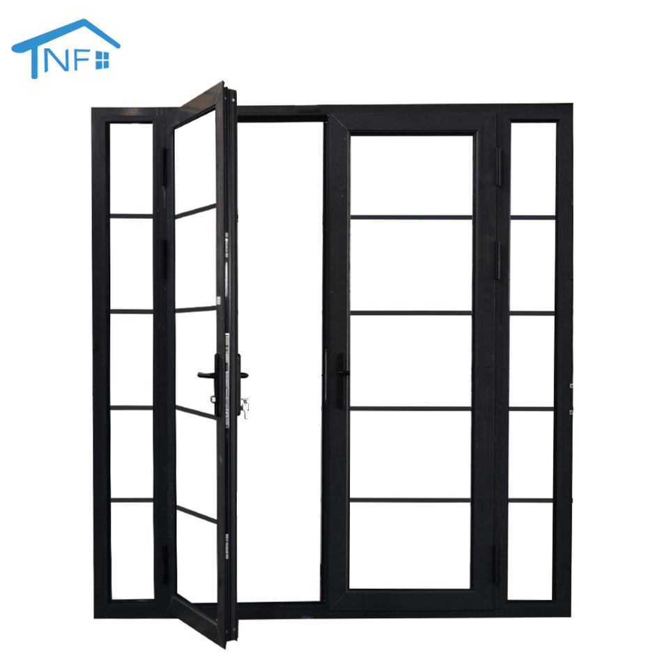 Simple Design Single Door Exterior Aluminum French Door Bathroom Narrow Frame Casement Aluminium Interior Glass Door