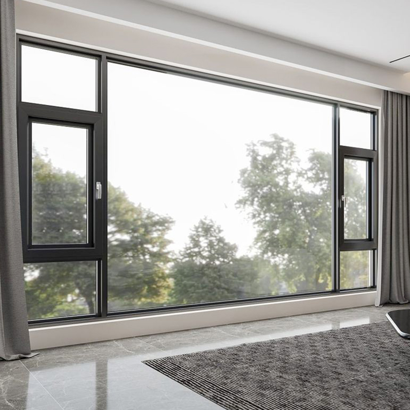 Wholesale Aluminum Casement Window Hurricane Impact Laminated Glass Soundproof Waterproof American Style OEM Factory