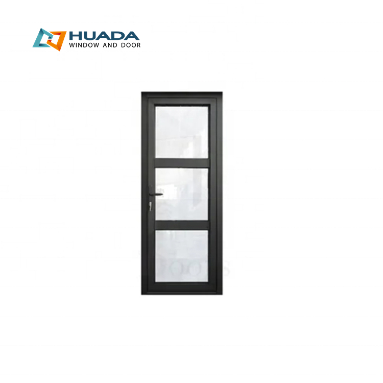 HuaDa CSA Approved Customized Casement Aluminium Alloy Glass Door Exterior Security Entrance Steel Main Doors