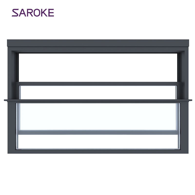 Custom Micro Ventilation Double Glazed Aluminum Lift Windows for Residential House Exterior Application