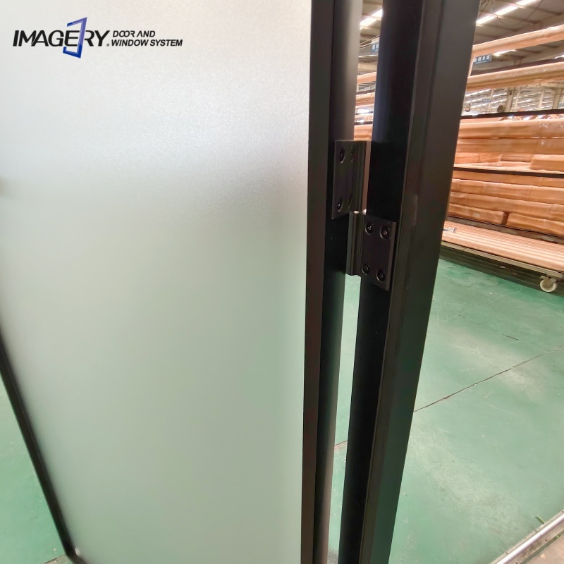 Minimalist Style Extremely Narrow Frame Casement Aluminum Door Soundproof Interior for Kitchen Bathroom