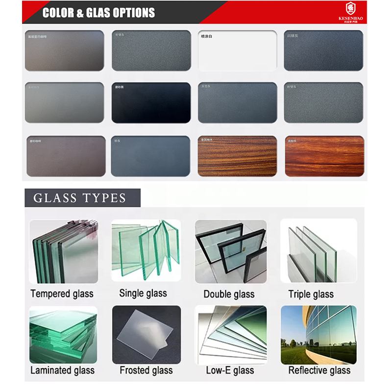 Modern Black Slim Frame Casement Aluminium Window For House Aluminum French Casement Window With Mosquito Nets