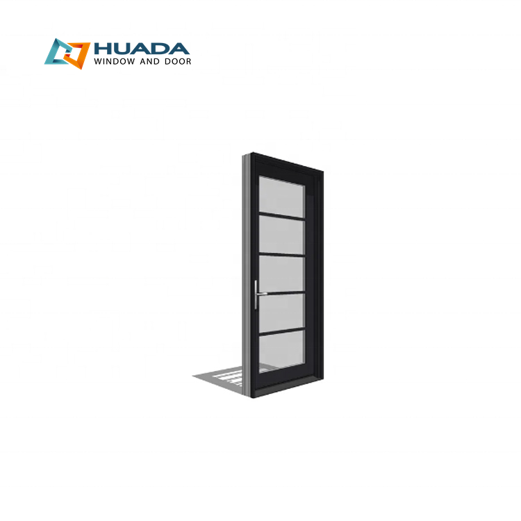HuaDa CSA Approved Customized Casement Aluminium Alloy Glass Door Exterior Security Entrance Steel Main Doors