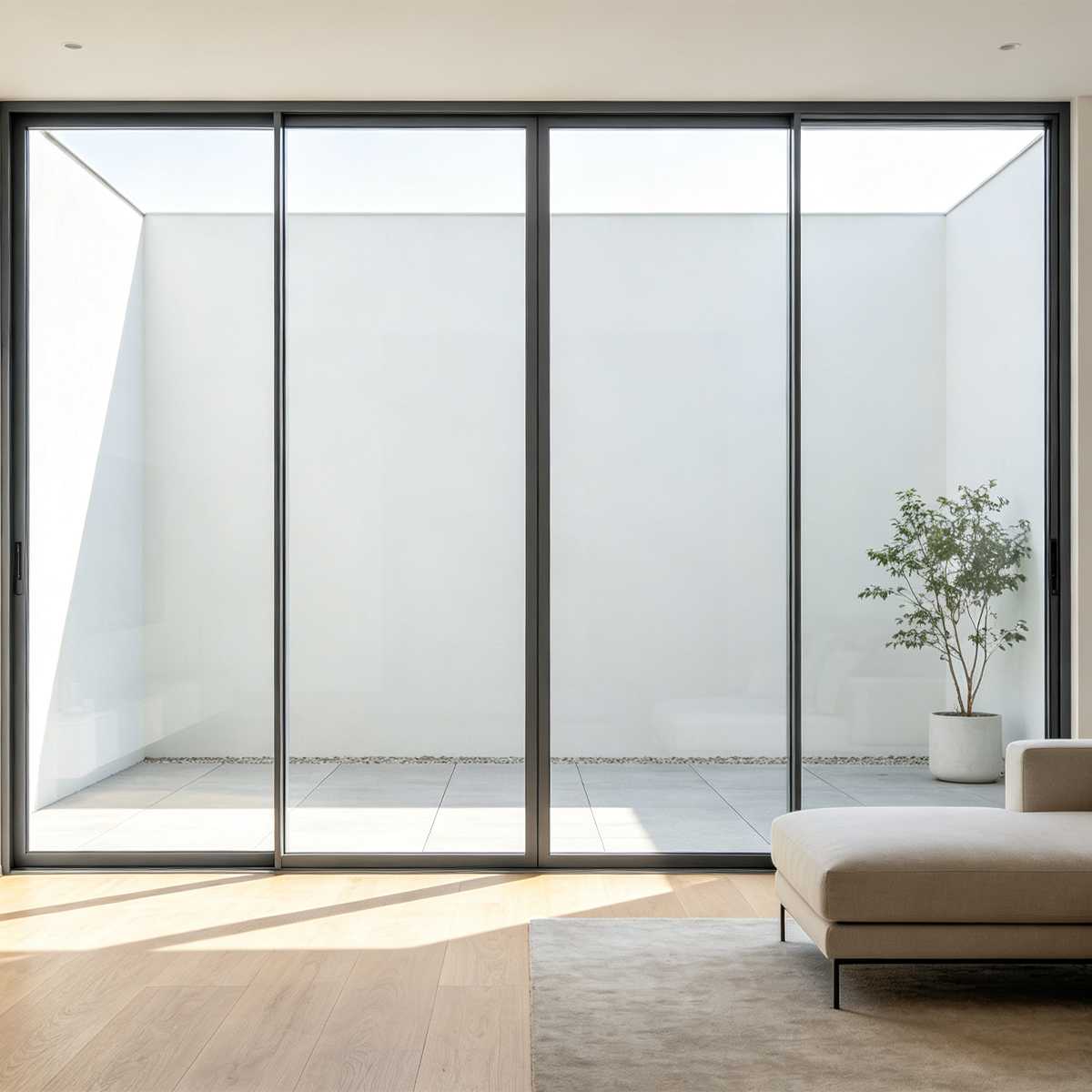 Hot Selling Magnetic Close Dustproof Soundproof Tempered Safety Aluminum Glass Sliding Door for Indoor Garden