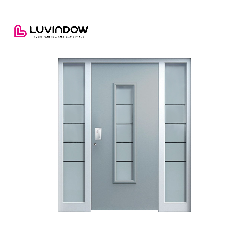 Durable Weather Resistant Contemporary Style Aluminum Entry Doors for North American Residential Builder Projects