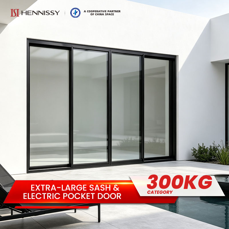 Modern NFRC Certified Thermal Break Aluminum Sliding Door with Low-E Double Glazed Glass U-value 1.7 for US Market Exterior Use