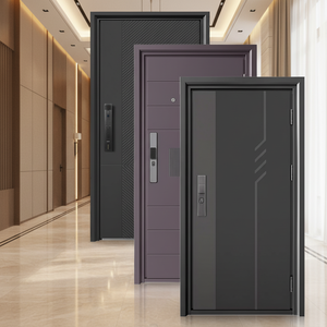 Soundproof Interior Anti-theft Front Entry Door Cast Aluminum Door for House