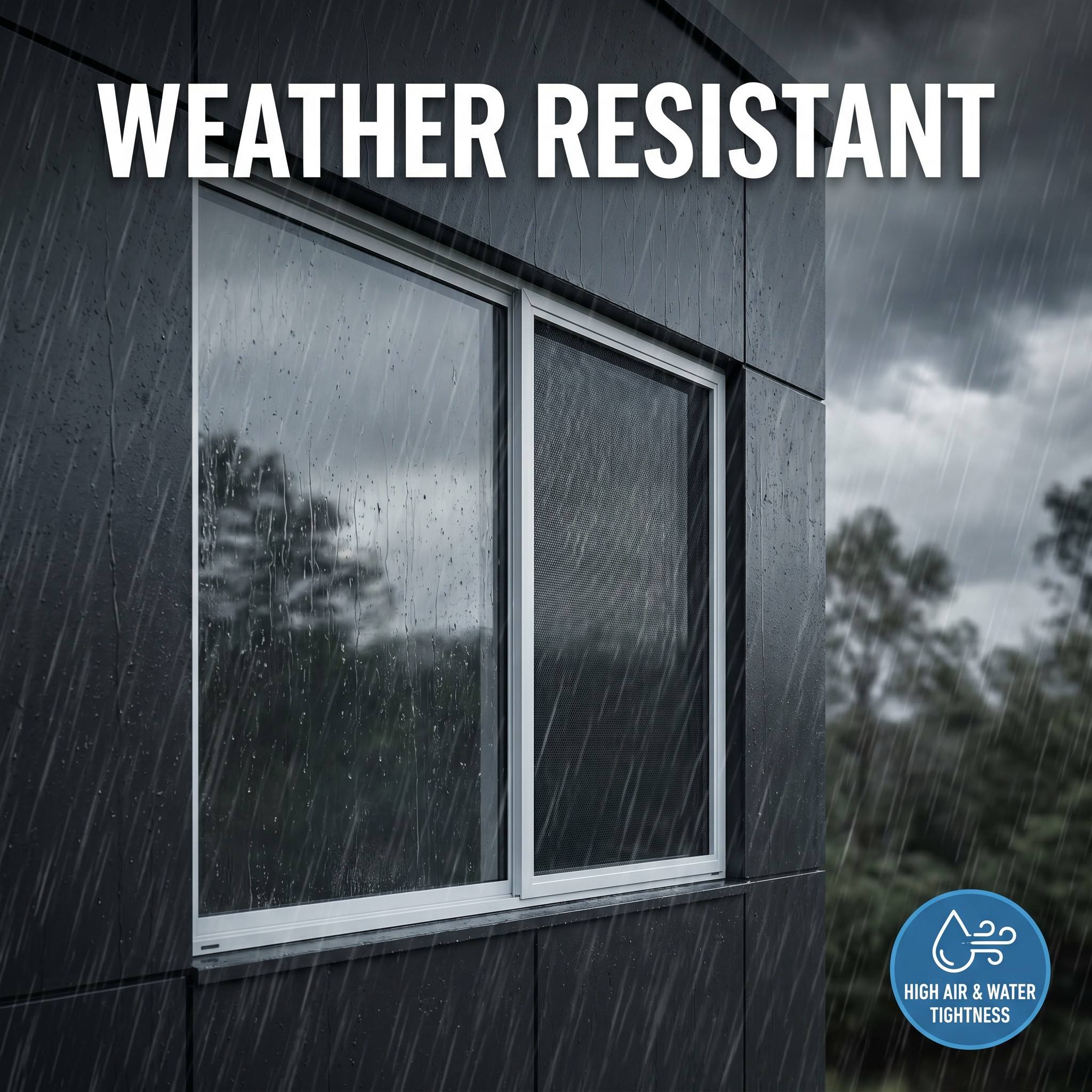 Aluminum Sliding Window with Mosquito Net Two Track Burglar Proof EPDM Sealed Tempered Glass Interlocking Storm Proof Balcony