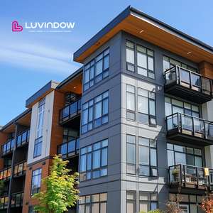 High Performance Thermal Break Aluminum Windows Double Glazed Soundproof Casement Windows For Hotel Apartment Projects