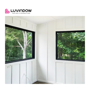 Hurricane Impact Proof Skylight Exterior Thin Frame Black Large Aluminum Fixed Decoration Pictures Windows