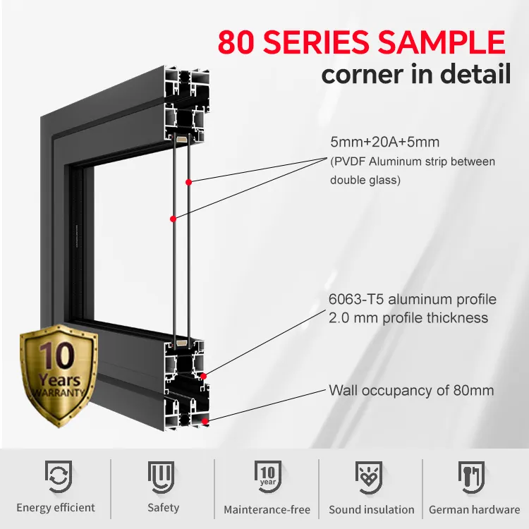 DERCHI NFRC Patio Double Glass Exterior Accordion Folding Door Wholesale Front Entry Doors Automatic Aluminium Bifold Doors