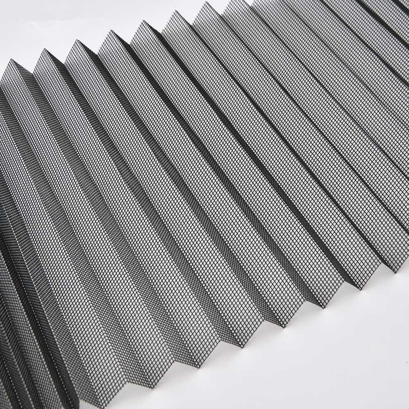 High Quality Aluminium Alloy Frame Sliding Door and windows Polyester Plisse Pleated Folded Mosquito Net Fly Screen Mesh