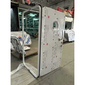 Custom Aluminium Marine Weathertight Cabin Door Round Porthole Bulkhead Door