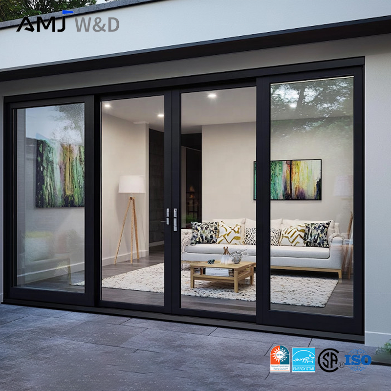 Heavy Duty Modern Energy Efficient External Glass Slide Large Sliding Patio Doors and Windows for Home