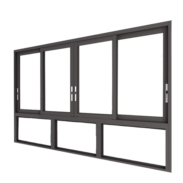 Thermal Break Wide View Soundproof Double Glazed Anti Sway Balcony Aluminum Sliding Windows Wide View Aluminium Window