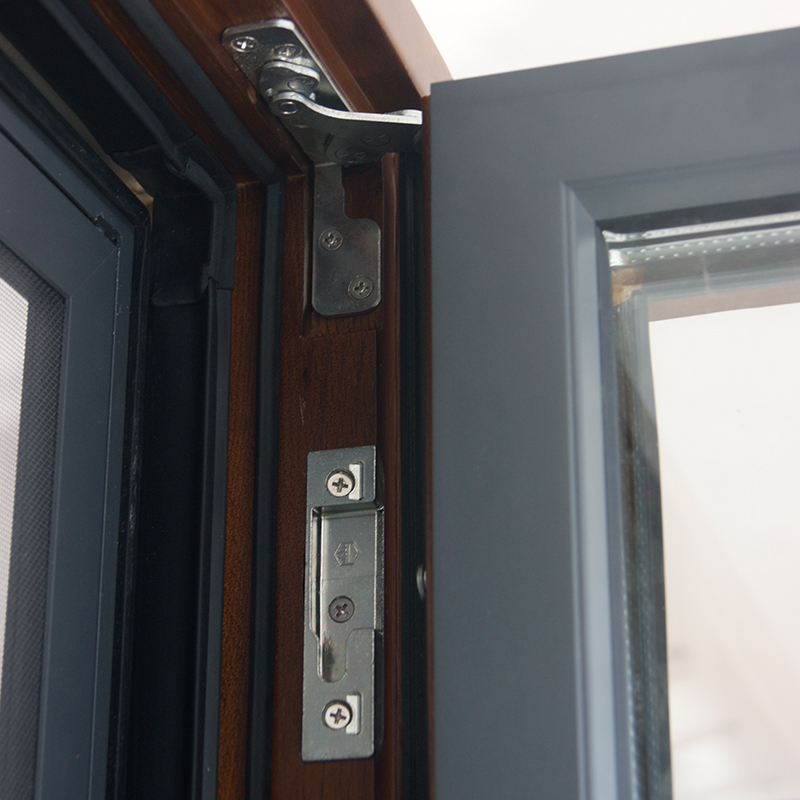 Customized Large Aluminum Fixed Glass Windows Aluminum-Clad Wooden Windows