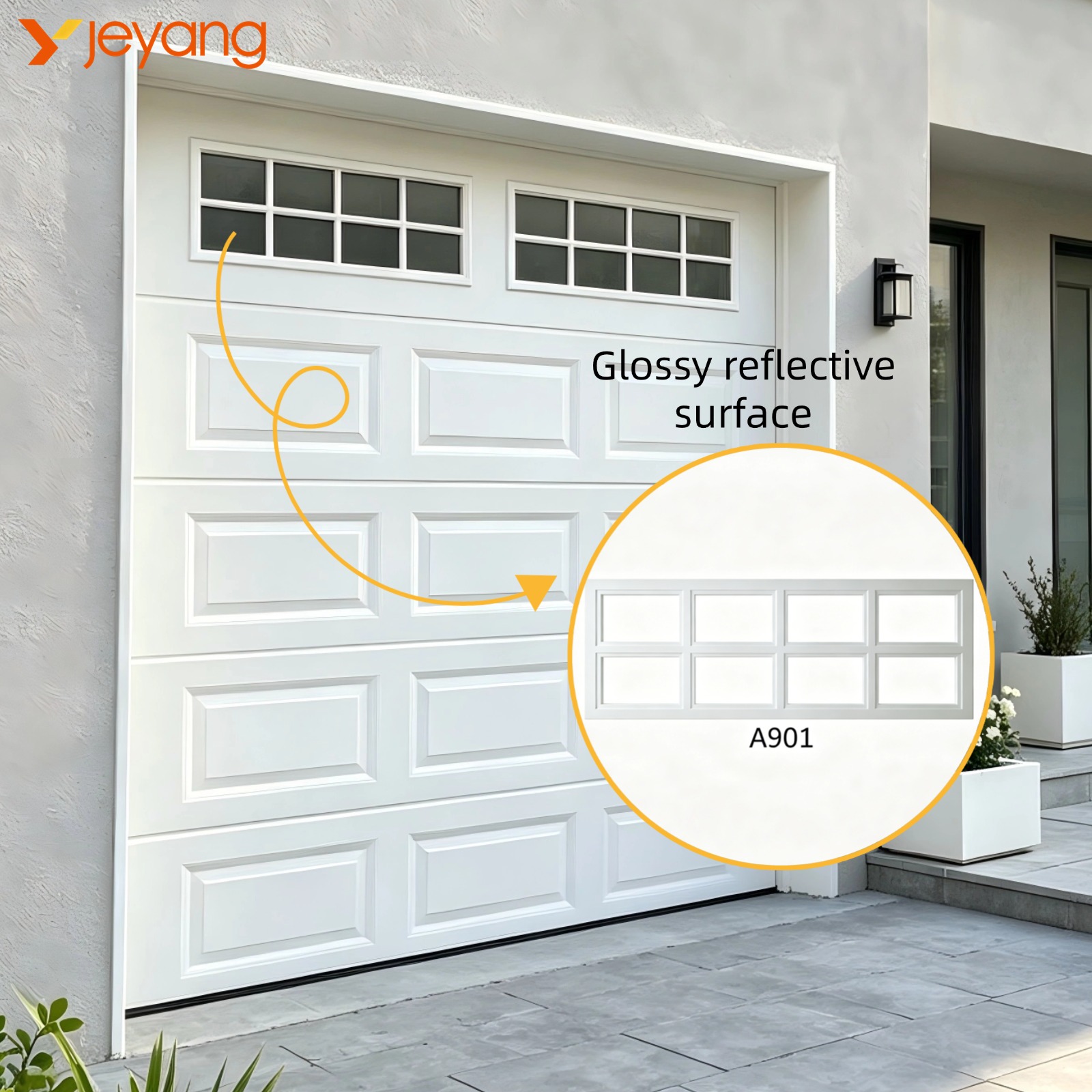 Aluminum Sectional Garage Door Modern American Industrial Residential Insulated Windproof White Gray Hot Sale