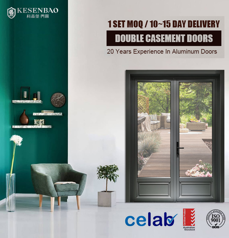 Aluminum Double Casement Door Structure