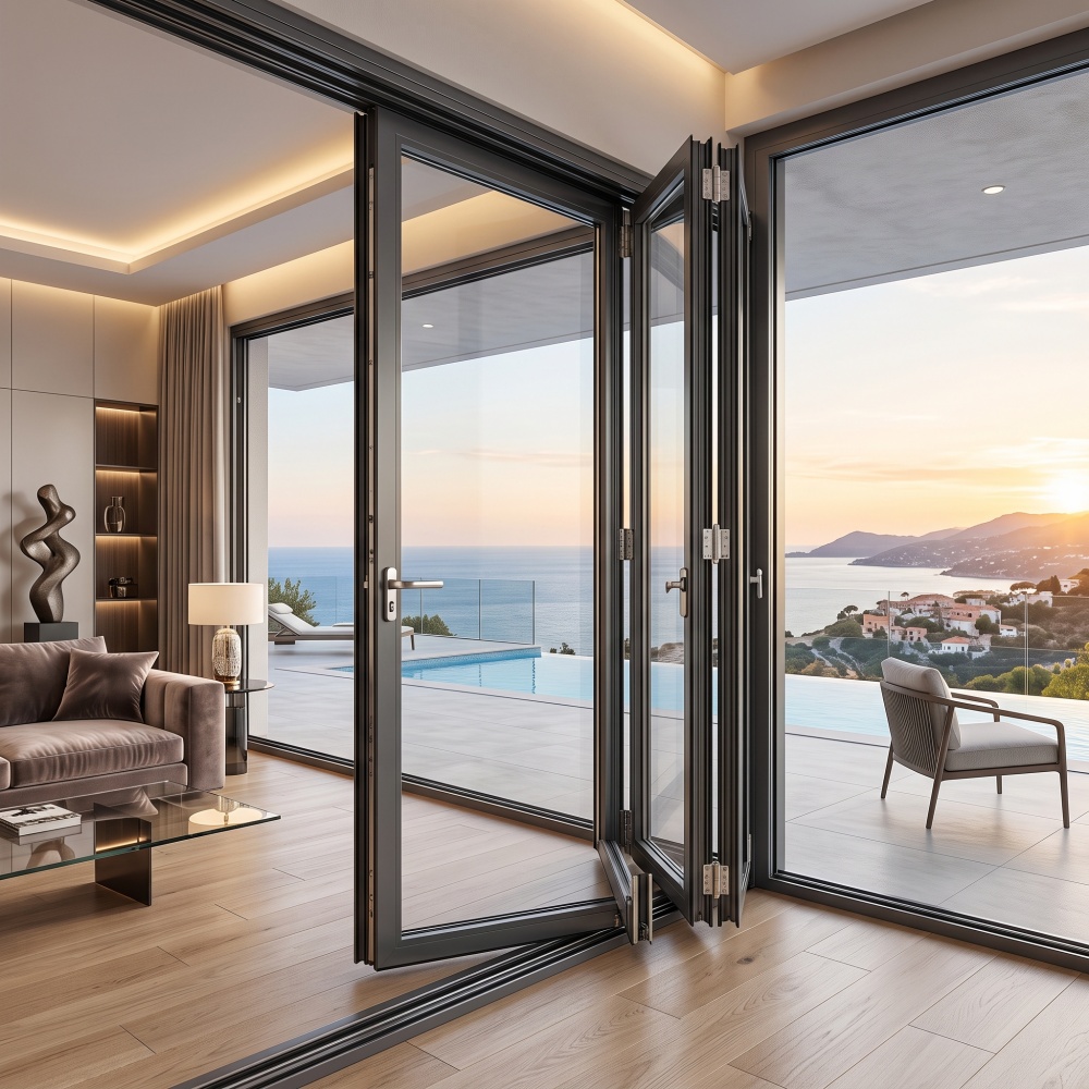 Folding Windows Help Distributors Supply Quieter Sunroom And Patio Projects With Custom OEM ODM Soundproof Aluminum Glass