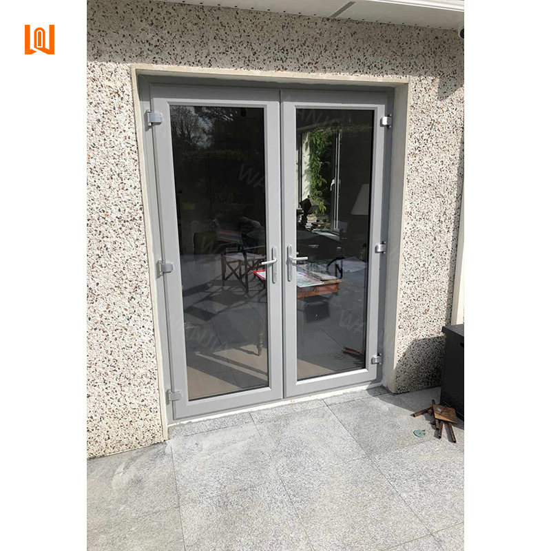 Top Quality Patio Exterior Casement Glass Door Glass Aluminium French Entry Door Double Glazed Aluminum Double Casement Door