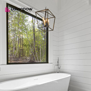 Panoramic Residential Aluminum Picture Windows Double Glazed Sound Proof Floor To Ceiling Large Glass Fixed Windows