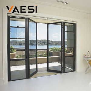 Modern Aluminum Casement Door with Clear Glass for Exterior Use in Apartments Parks Wine Cellars