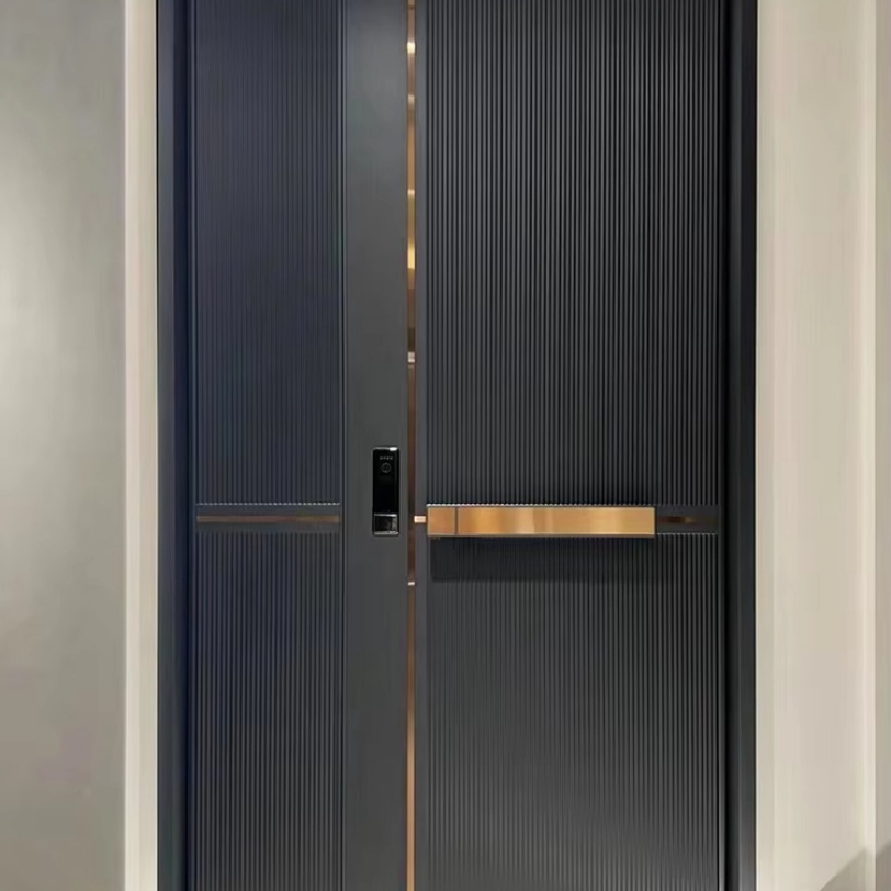 FoShan High-End Cast Aluminum Security Anti-Theft Villa Entry Door Stainless Steel Entrance Door of a Self-built House