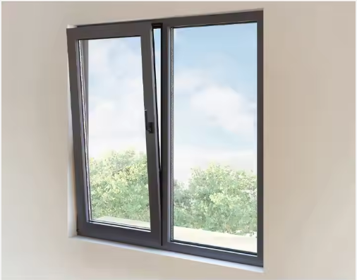 Customized Minimalist Security Screens with Swing Open Style Aluminium Window Frames &amp; Burglar Bars Triple Glazed Swing Windows