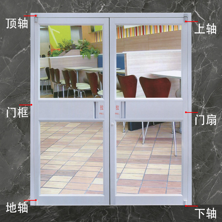 Aluminum Glass Commercial Modern Graphic Design Glass Door Security System Retail Store Glass Front Door